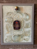 Crown Royal Blackberry Whiskey broken bottle wall art