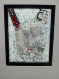 Stranahan’s Snowflake 2021 Single Malt Whiskey broken bottle wall art