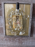 Old RIP Van Winkle 10 year old Bourbon Whiskey broken bottle wall art