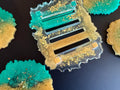 Beach Vibe 4 piece acrylic coaster set with holder