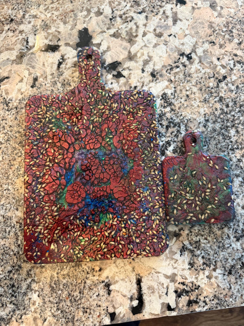 Acrilic two piece charcuterie/cutting board