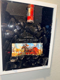 Woodford Reserve 2025 Kentucky Derby Bourbon/Whiskey broken bottle wall art