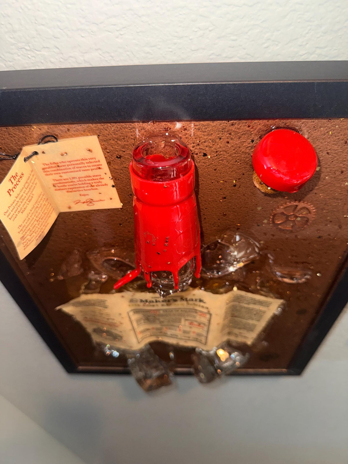 Makers Mark The Lost Recipe Series Edition 2 Year 2025 Bourbon/Whiskey broken bottle wall art