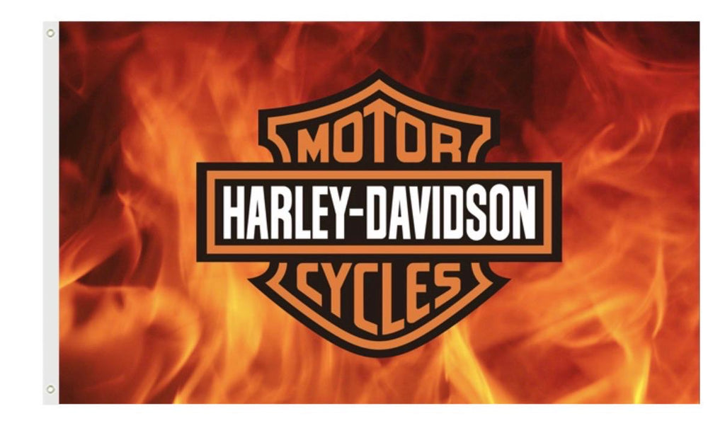 Harley Davidson Motorcycle Enthusiast 3x5 ft Flag/Banner Garage Wall Banner