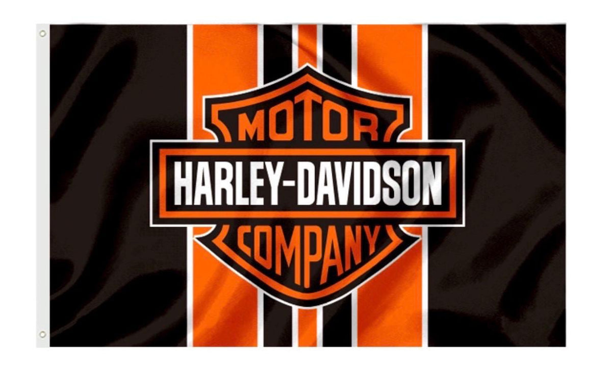 Harley Davidson Motorcycle Enthusiast 3x5 ft Flag/Banner Garage Wall Banner