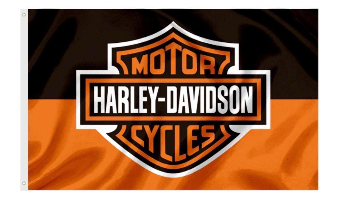 Harley Davidson Motorcycle Enthusiast 3x5 ft Flag/Banner Garage Wall Banner