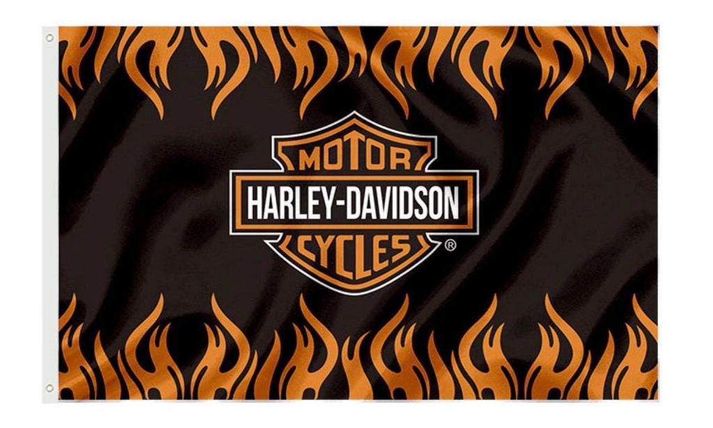 Harley Davidson Motorcycle Enthusiast 3x5 ft Flag/Banner Garage Wall Banner