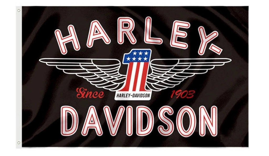 Harley Davidson Motorcycle Enthusiast 3x5 ft Flag/Banner Garage Wall Banner