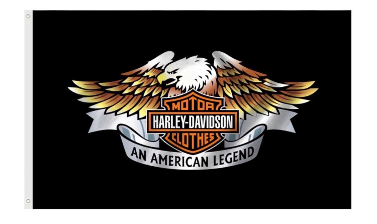 Harley Davidson Motorcycle Enthusiast 3x5 ft Flag/Banner Garage Wall Banner