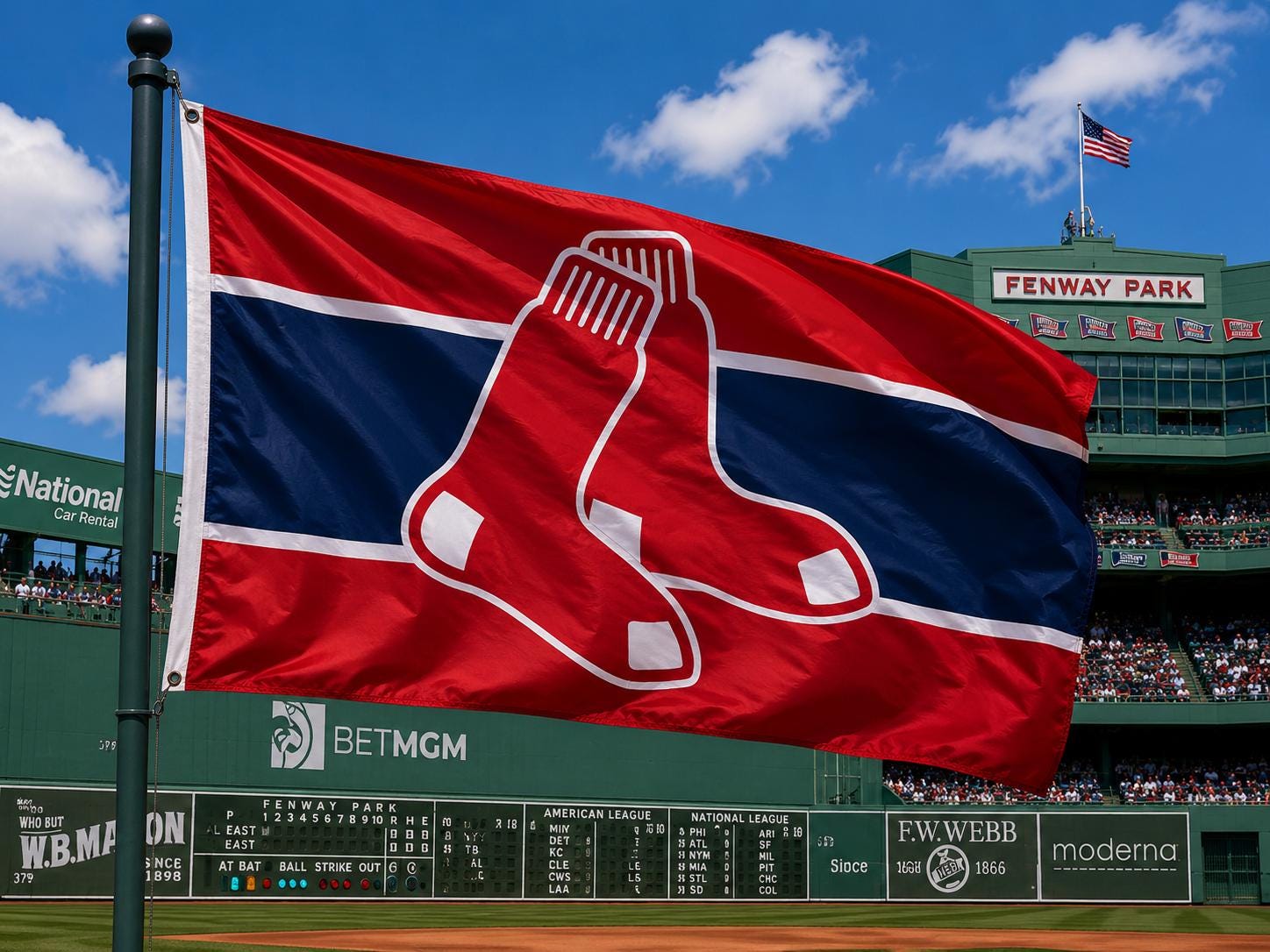 Boston Red Sox MLB baseball 3x5 foot Flag/Banner