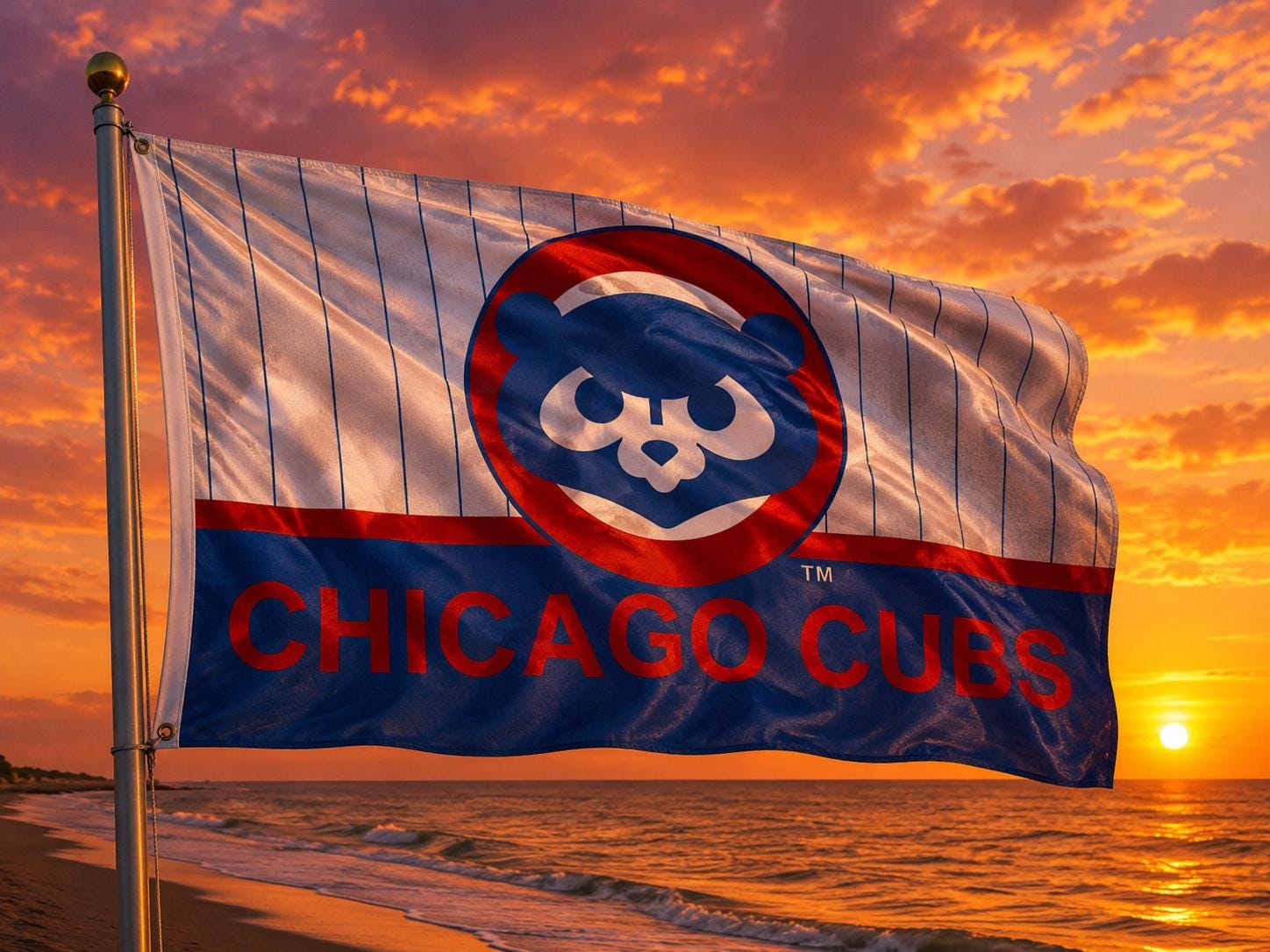 Chicago Cubs MLB baseball 3x5 foot Flag/Banner