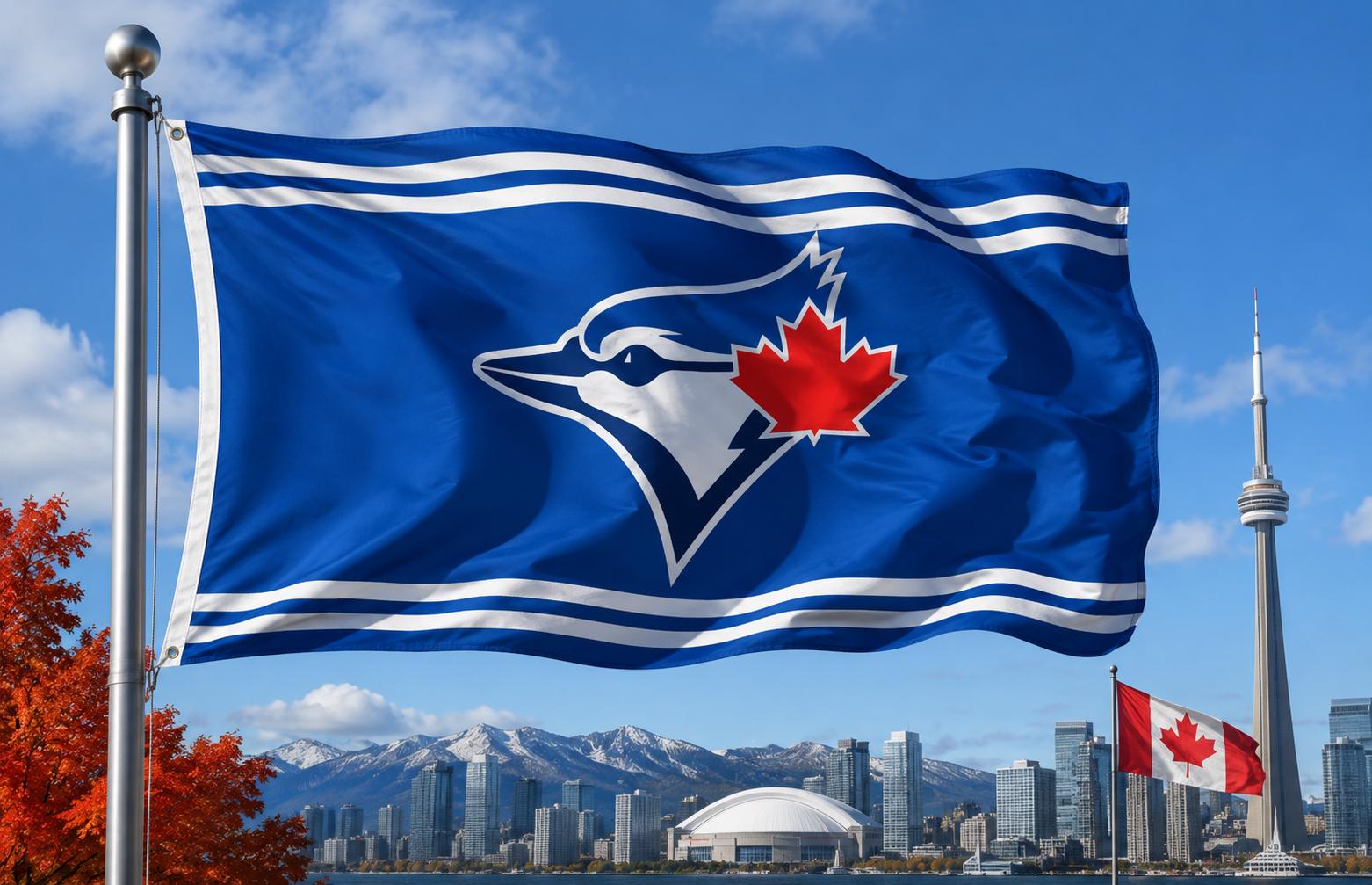 Tornado Blue Jays MLB baseball 3x5 foot Flag/Banner