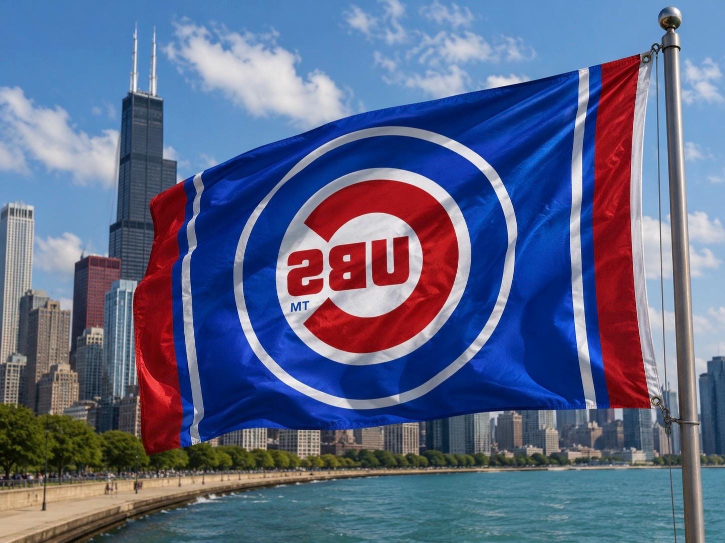 Chicago Cubs MLB baseball 3x5 foot Flag/Banner