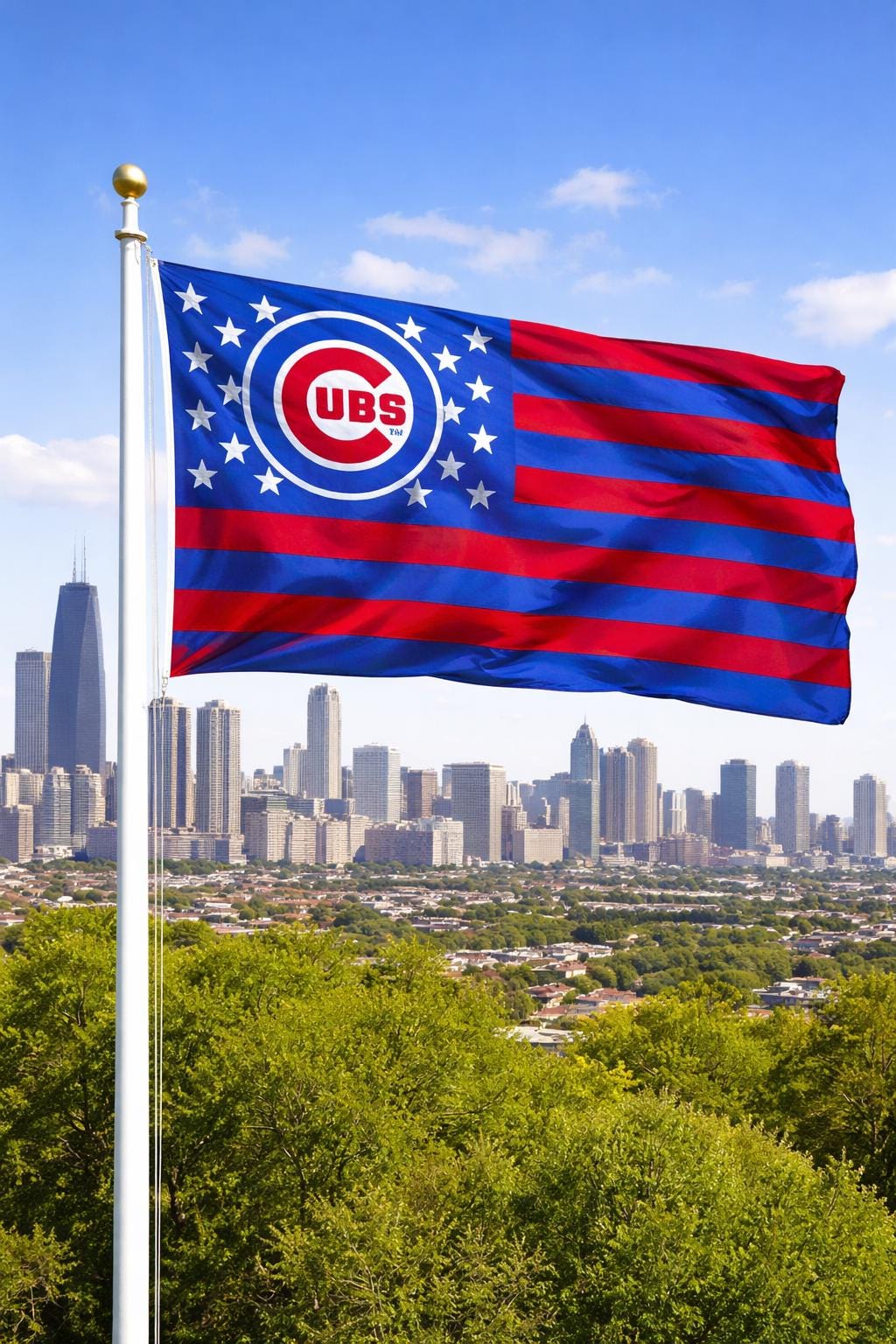 Chicago Cubs MLB baseball 3x5 foot Flag/Banner