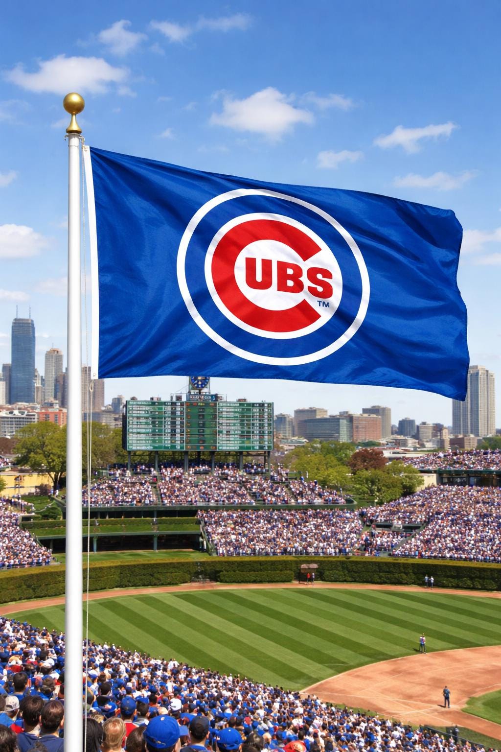 Chicago Cubs MLB baseball 3x5 foot Flag/Banner