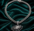 Philadelphia Eagles Bling Pendant & 24" Chain Brand New