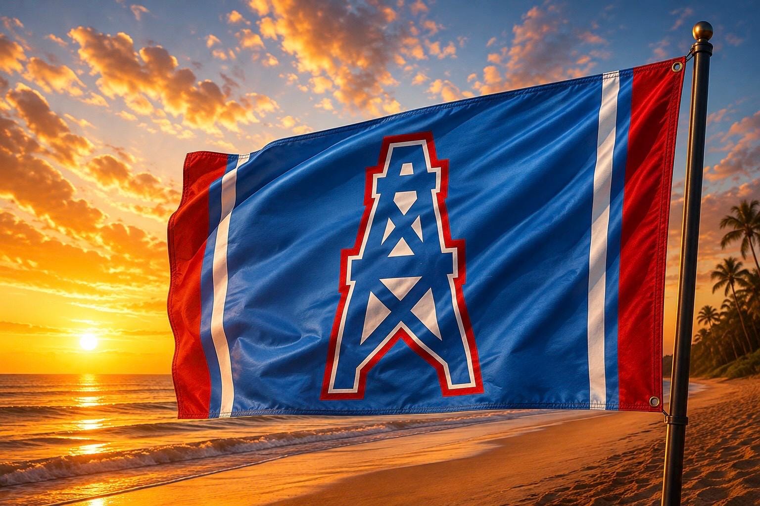 Houston Oilers NFL old school 3x5 foot Flag